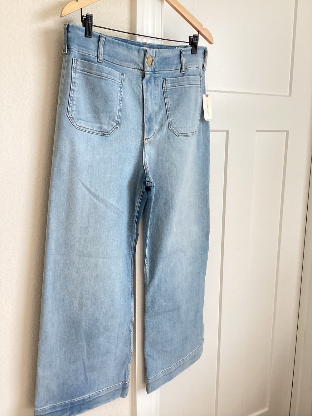 Anthropologie Colette High-Rise Cropped Wide-Leg Jeans Maeve NEW 31 Korat - Picture 6 of 12